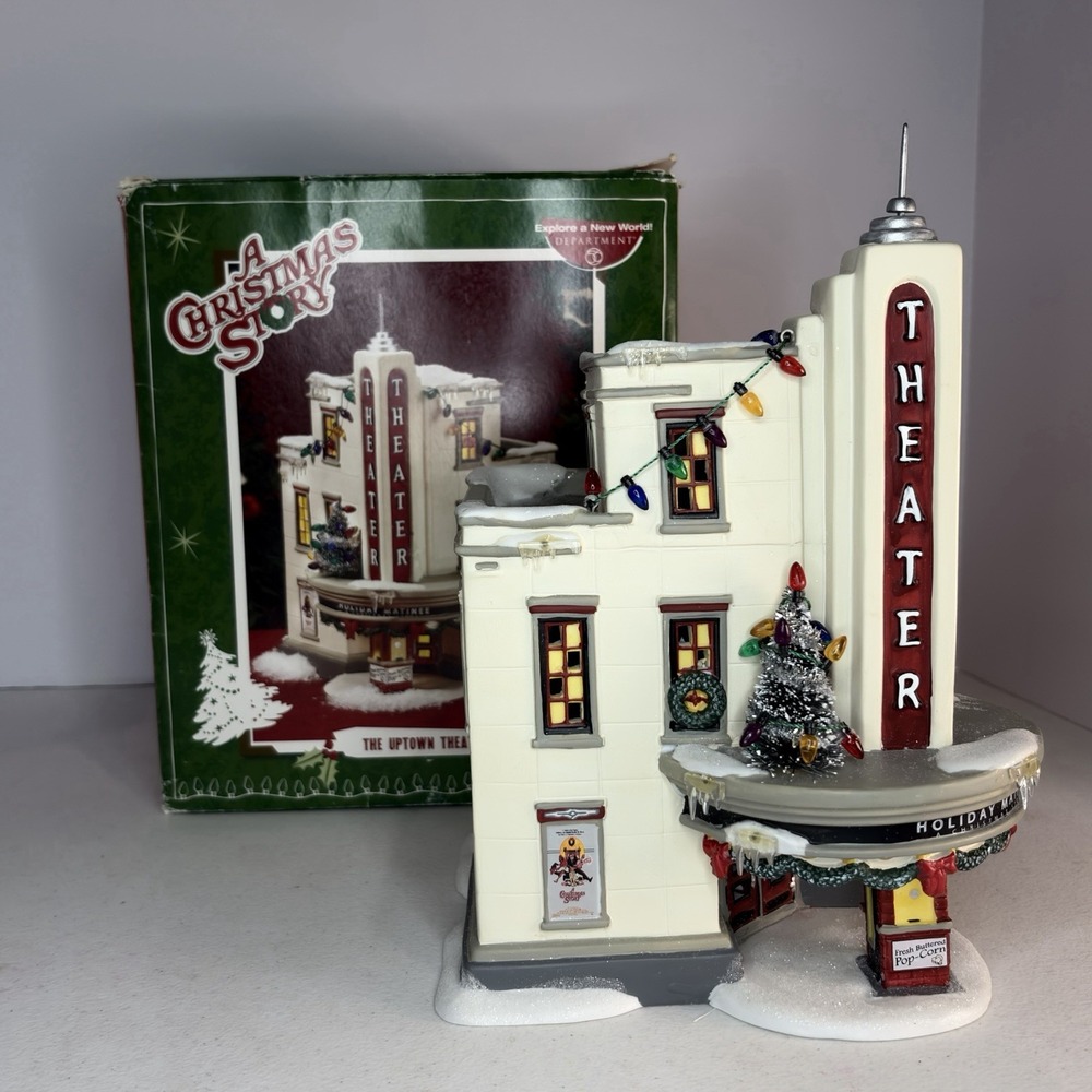 Dept 56 A Christmas Story Uptown Theater Village Building With Box No Light